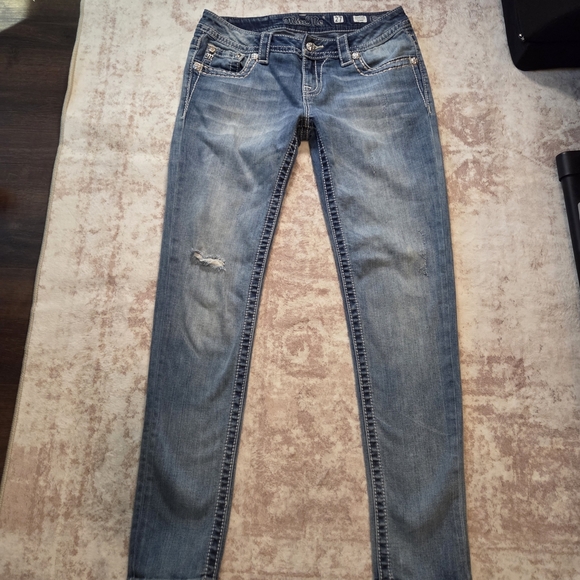 Miss Me Light Blue Skinny Jeans - Picture 1 of 5